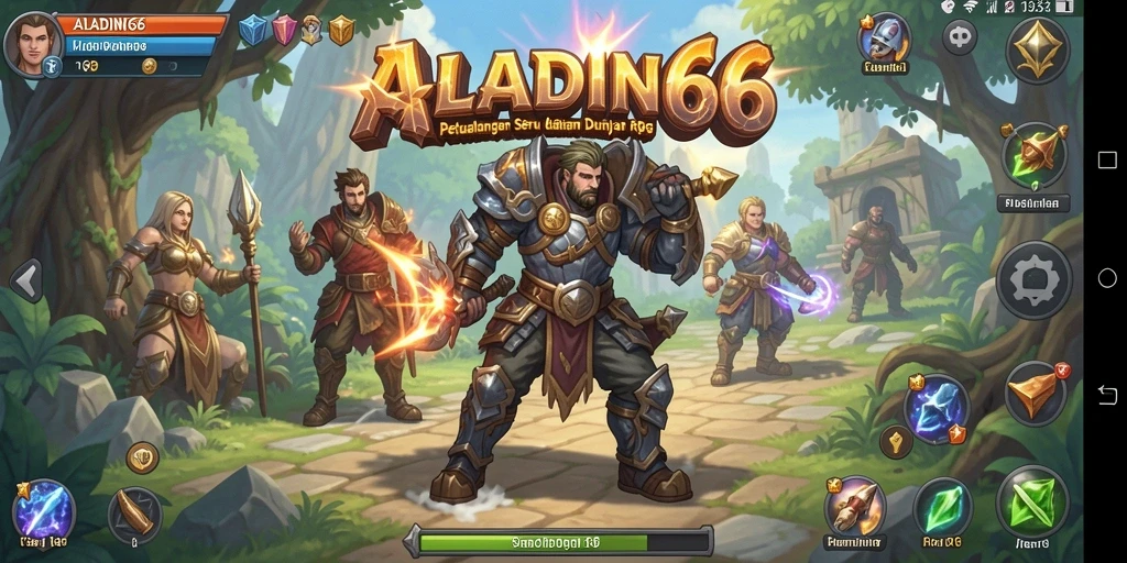 Tampilan gameplay RPG yang epik di ALADIN66.