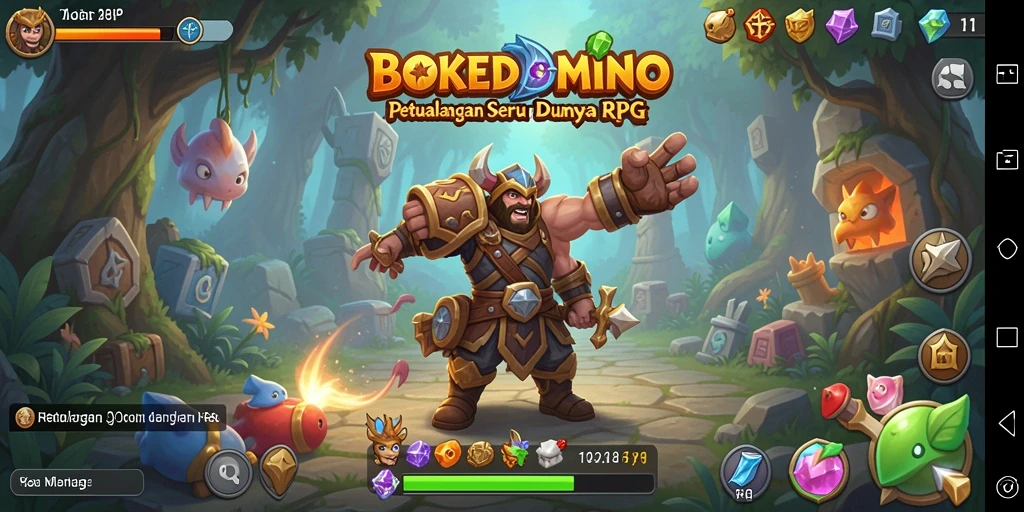 Tangkapan layar menunjukkan pertarungan seru dalam BOKEDOMINO.
