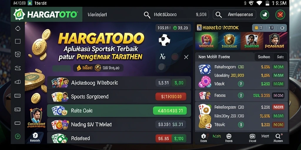 Tampilan screenshot HARGATOTO dengan gameplay taruhan Sportsbook yang menarik.