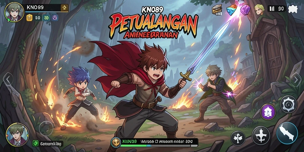 Tampilan luar biasa dari gameplay KNO89 yang penuh aksi anime.