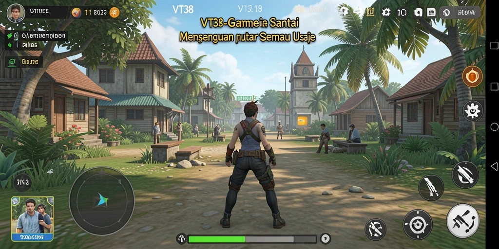 Screenshot VT38 menampilkan gameplay yang cerah dan menarik.