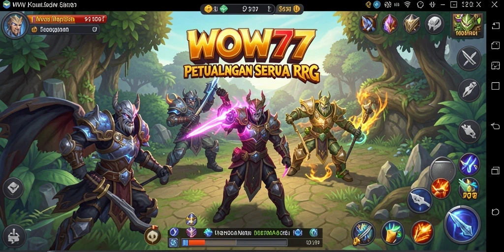 Gameplay menegangkan dari WOW77 dalam pertempuran RPG.