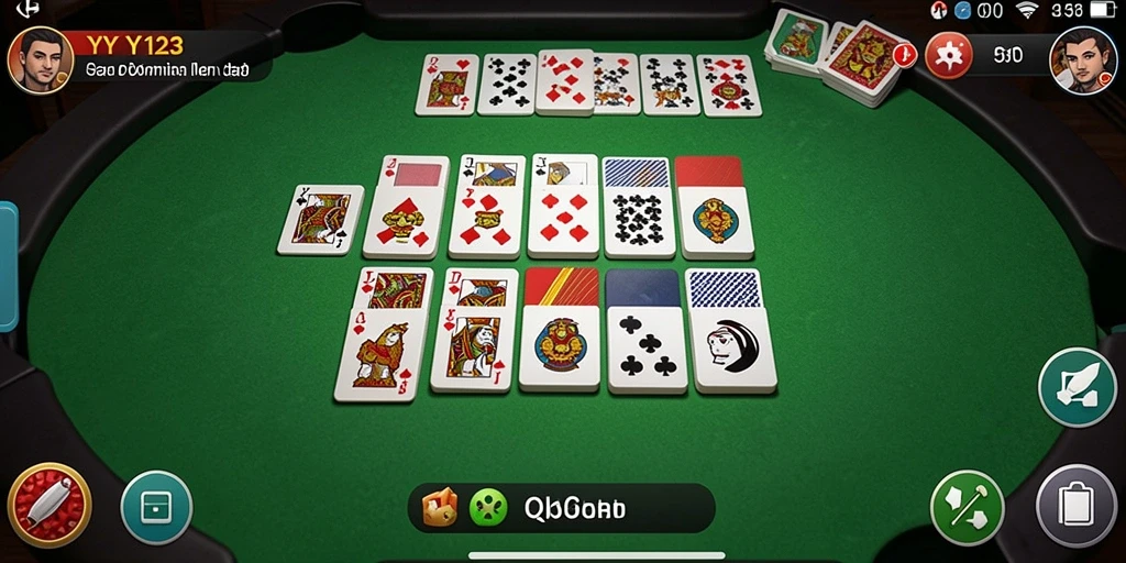 Screenshot gameplay YY123 yang menunjukkan aksi permainan domino.